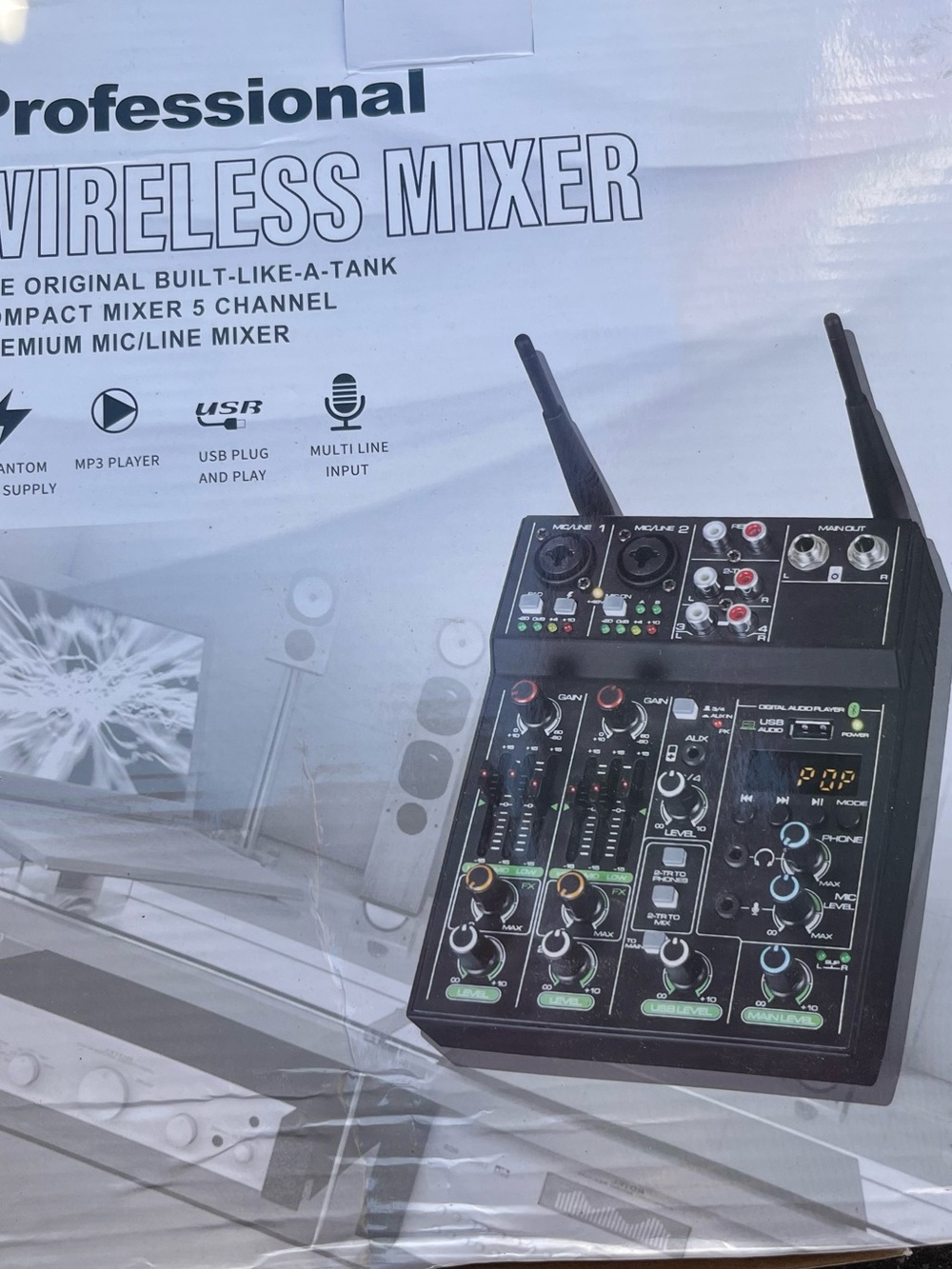 UF4-M 4 Channel Wireless Mixer with Mics - Picture 4 of 4